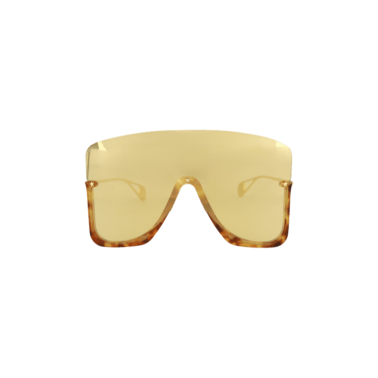 Gucci Rectangle Frame Sunglasses — Brown