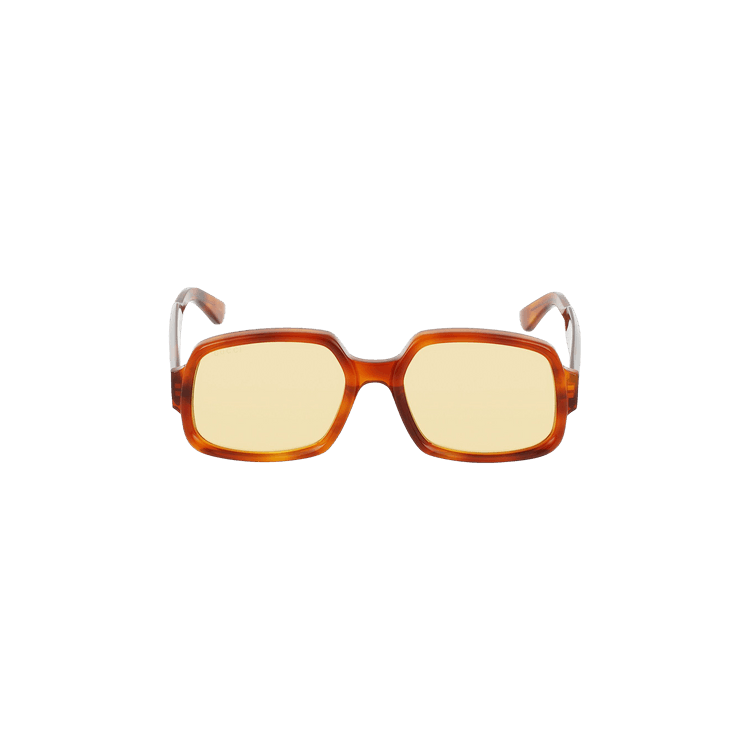 Gucci Square Frame Sunglasses — Brown