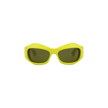 Bottega Veneta Round Frame Injection Sunglasses — Green
