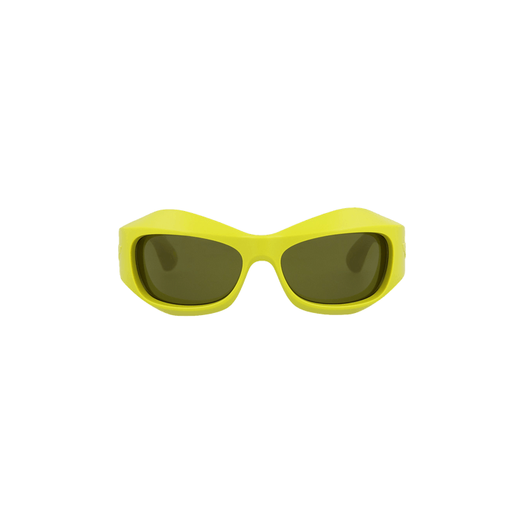 Bottega Veneta Round Frame Injection Sunglasses — Green