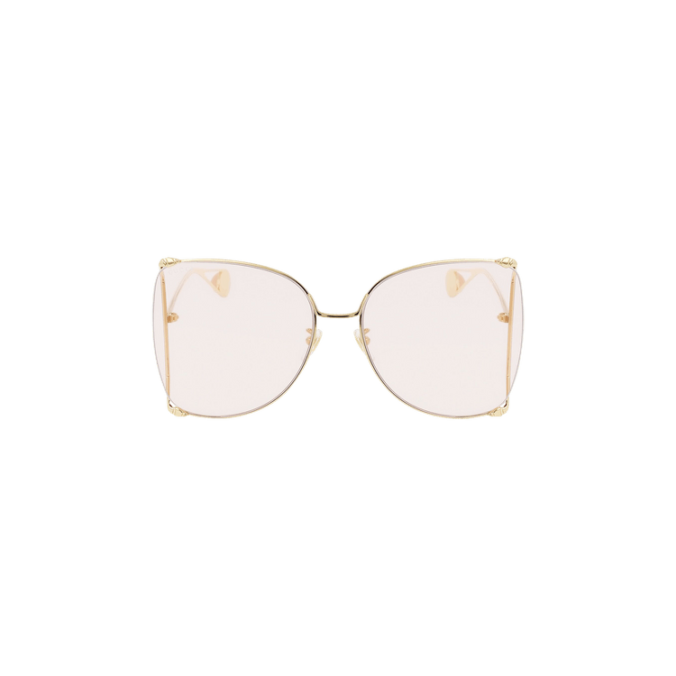 Gucci Oversized Frame Sunglasses — Gold
