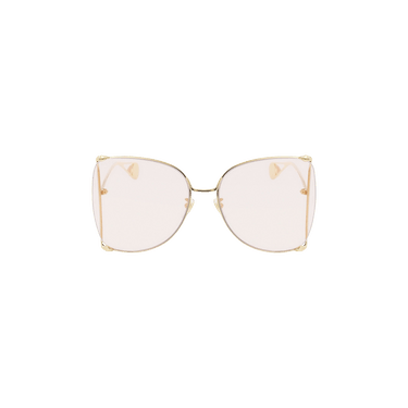 Gucci Oversized Frame Sunglasses — Gold