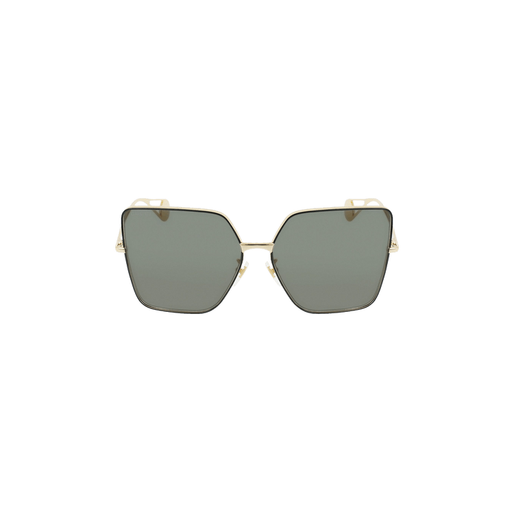 Gucci Square Frame Sunglasses — Gold