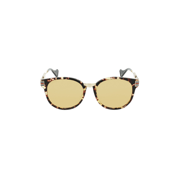 Gucci Round Frame Sunglasses — Brown