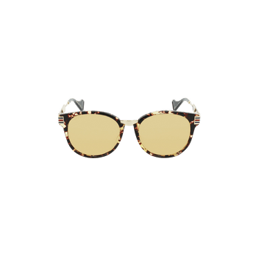 Gucci Round Frame Sunglasses — Brown