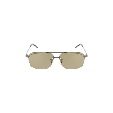 Saint Laurent Aviator Sunglasses — Silver