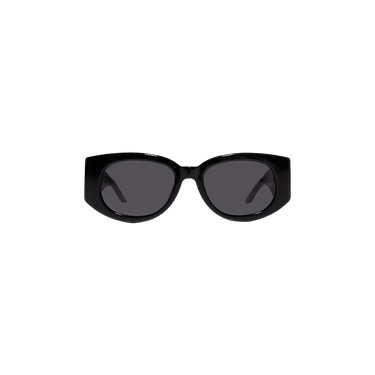 Casablanca Oval Wave Sunglasses — Black