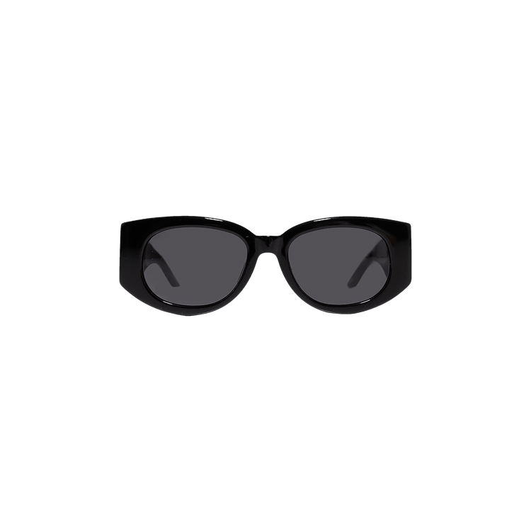 Casablanca Oval Wave Sunglasses — Black