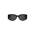 Casablanca Oval Wave Sunglasses — Black