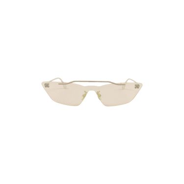 Off-White Metal Mask Sunglasses — White