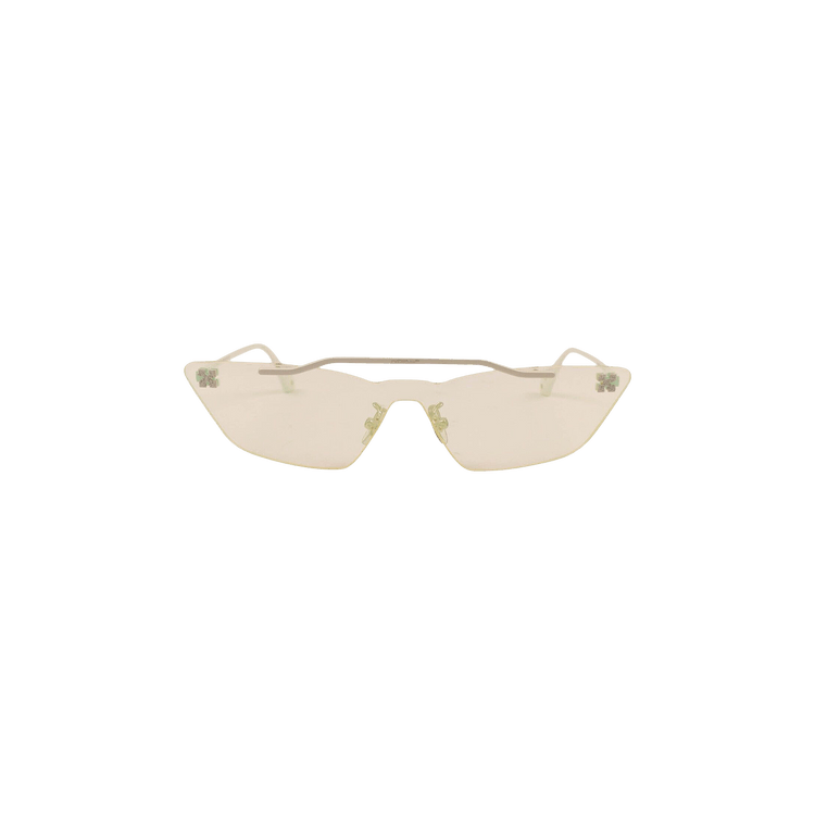 Off-White Metal Mask Sunglasses — White