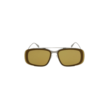 Alexander McQueen Aviator Style Metal Sunglasses — Yellow