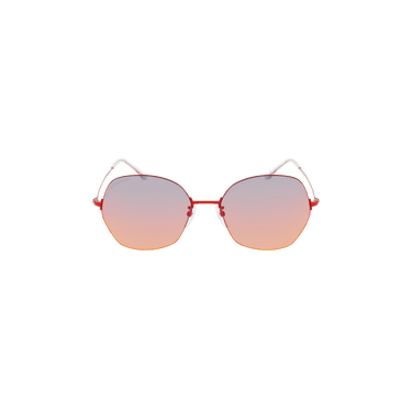 Balenciaga Round Frame Metal Sunglasses — Red