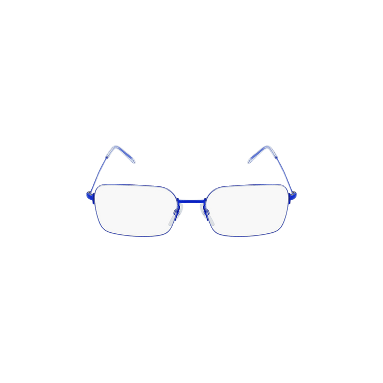 Balenciaga Rectangle Frame Metal Sunglasses — Blue