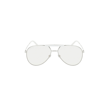 Gucci Aviator Style Metal Sunglasses — Silver