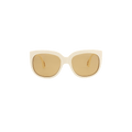 Gucci Square Frame Acetate Sunglasses — White