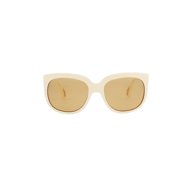 Gucci Square Frame Acetate Sunglasses — White