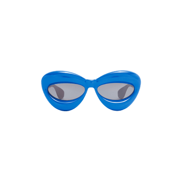 Loewe Inflated Cat Eye Sunglasses In Ink Blue — Blue
