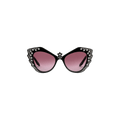 Gucci Star Stud Crystal Acetate Cat-Eye Sunglasses — Black