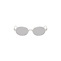Moncler Tatou Round Sunglasses — Silver