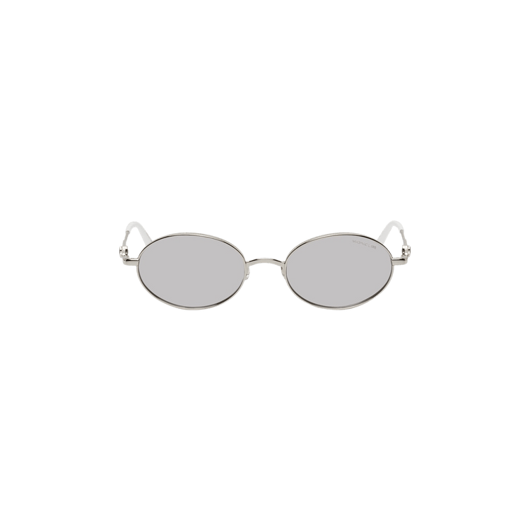 Moncler Tatou Round Sunglasses — Silver