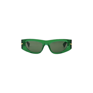 Bottega Veneta Acetate Frame Sunglasses — Green