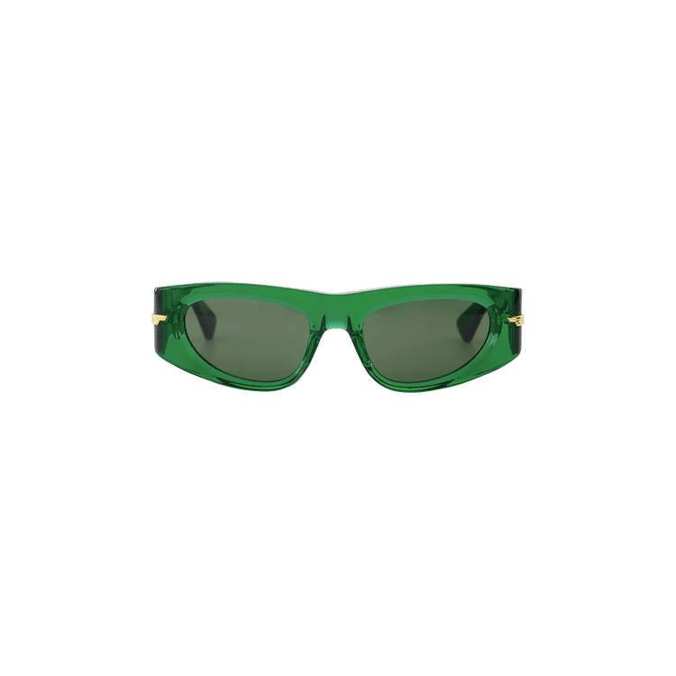Bottega Veneta Acetate Frame Sunglasses — Green