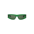 Bottega Veneta Acetate Frame Sunglasses — Green