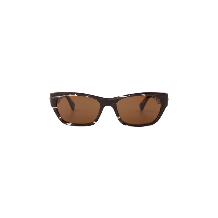 Bottega Veneta Acetate Frame Sunglasses — Brown