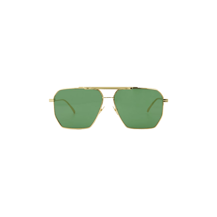 Bottega Veneta Metal Frame Sunglasses — Green