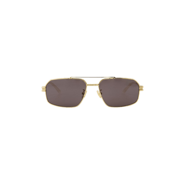 Bottega Veneta Metal Frame Sunglasses — Gold