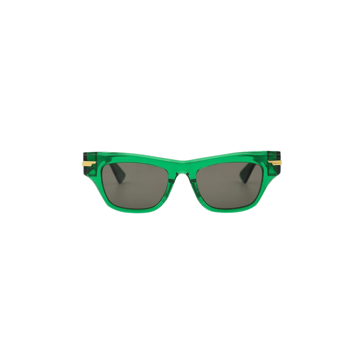 Bottega Veneta Acetate Frame Sunglasses — Green