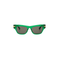 Bottega Veneta Acetate Frame Sunglasses — Green