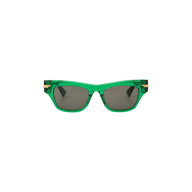Bottega Veneta Acetate Frame Sunglasses — Green