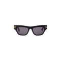 Bottega Veneta Acetate Frame Sunglasses — Black