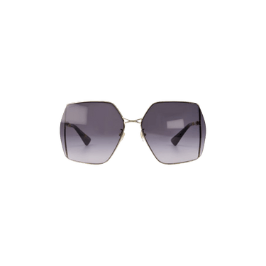 Gucci Square Frame Sunglasses — Gold