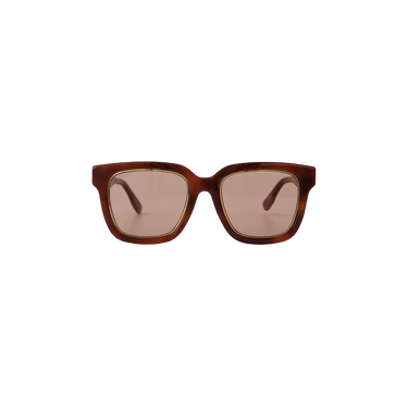 Gucci Havana Gold Rim Sunglasses — Brown