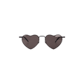 Saint Laurent Heart Shaped Metal Frame Sunglasses — Black
