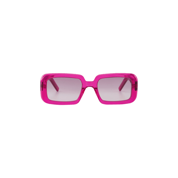 Saint Laurent Bold Square Frame Sunglasses — Pink