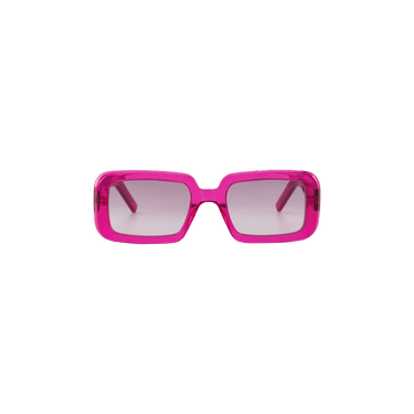 Saint Laurent Bold Square Frame Sunglasses — Pink