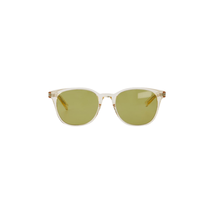 Saint Laurent Acetate Frame Sunglasses — Yellow