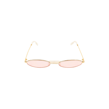 Kenzo Oval Thin Wire Sunglasses — Pink