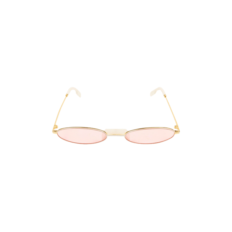 Kenzo Oval Thin Wire Sunglasses — Pink