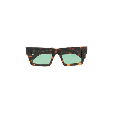 Off-White Nassau Square Frame Sunglasses — Green