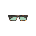Off-White Nassau Square Frame Sunglasses — Green