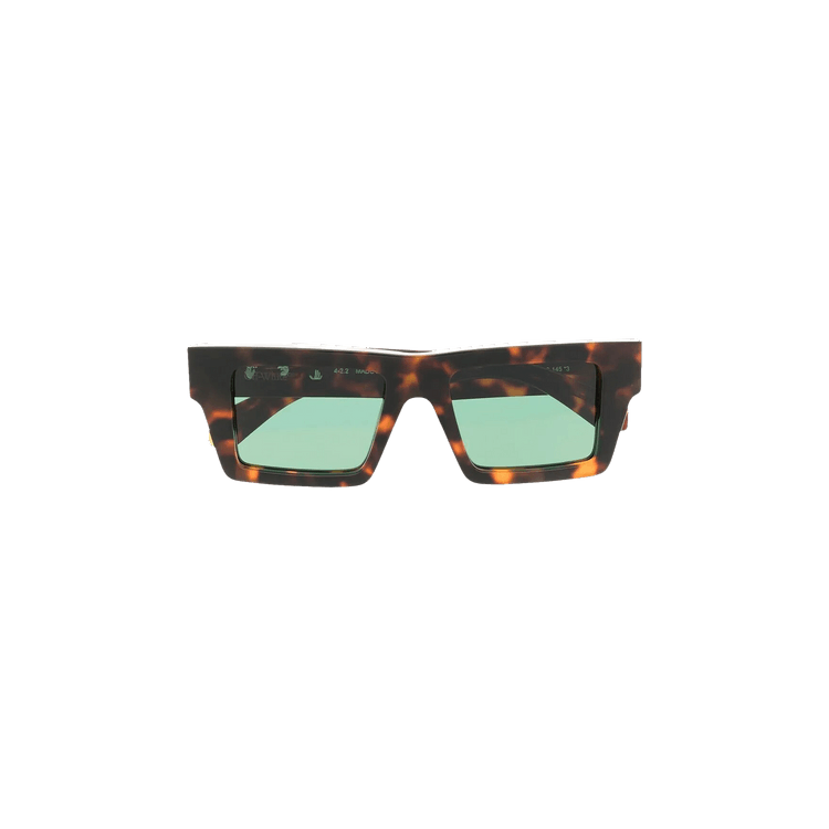 Off-White Nassau Square Frame Sunglasses — Green