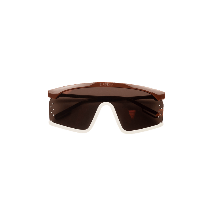Kenzo Mirror Shiny D Mask Sunglasses — Brown