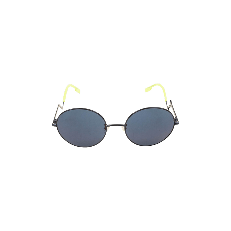 Kenzo Mirror Neon Circle Wire Sunglasses — Black