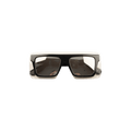 Kenzo Translucent Mirror Acetate Sunglasses — Black