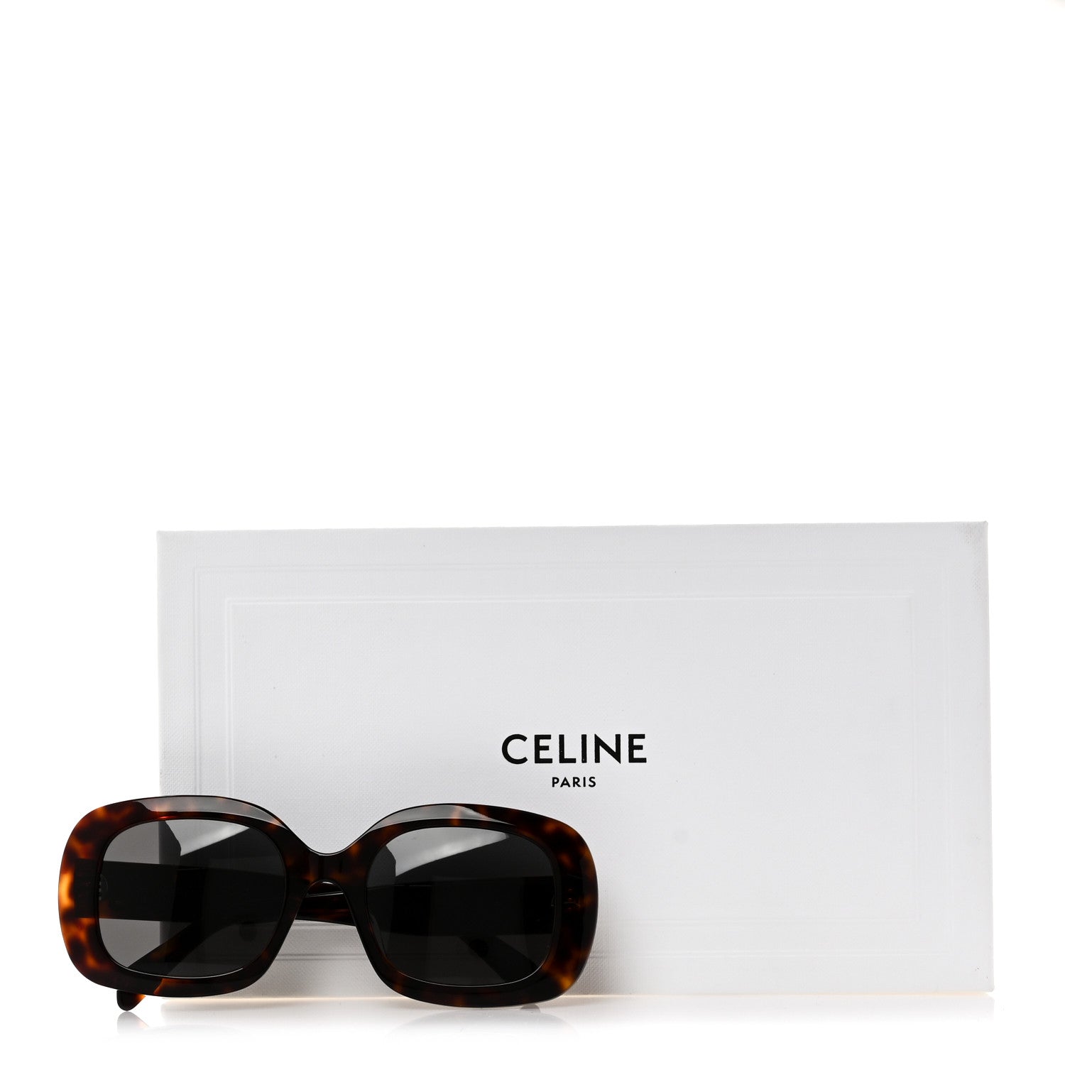 Celine Square Sunglasses — Tortoise